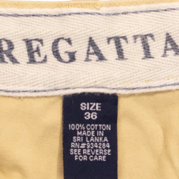 Regatta Denim Shorts Mens Sz 36 Cotton Yellow Pockets Resort Vacation - Picture 2 of 7